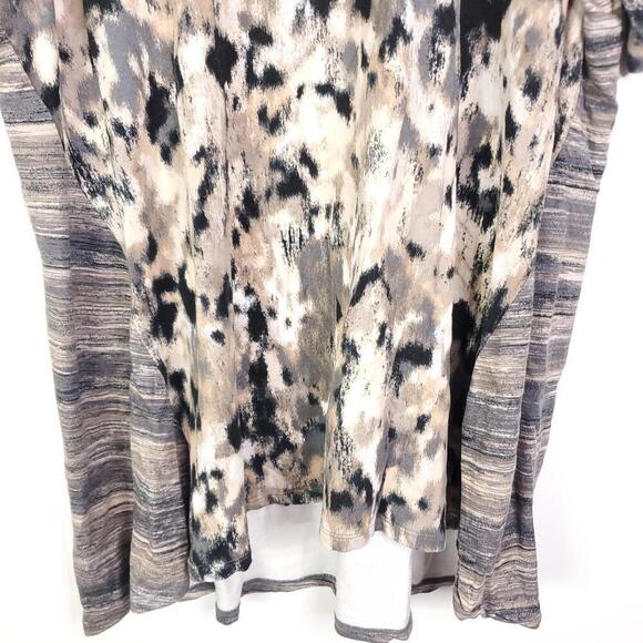 Logo Top Womens 2X Mixed Media Casual Short Sleeve Lori Goldstein Stretchy - Picture 4 of 7